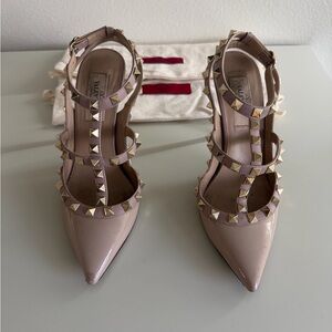 Valentino Women's Pink Studded Heels